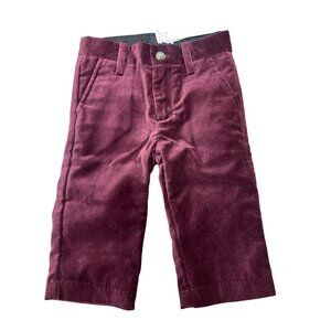 Janie and Jack Adjustable Waist Velvet Pants Sz 6 to 12 months NWT